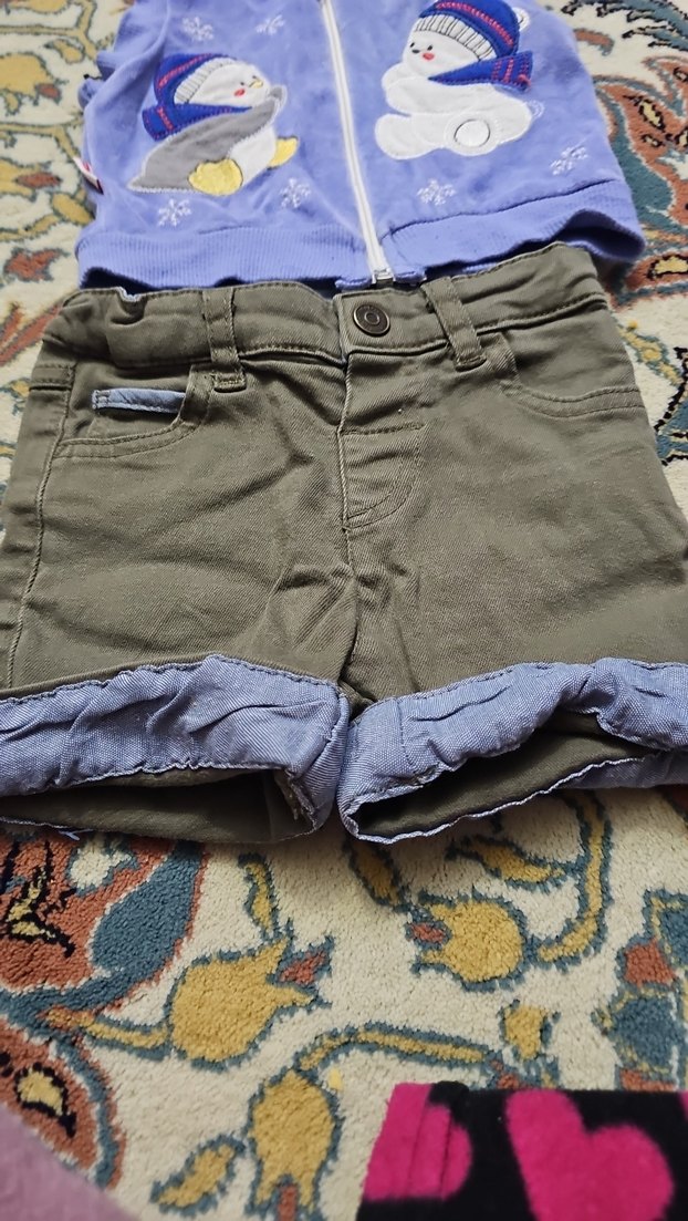 25.Gri Nakışlı Kapüşonlu Bebek Erkek Takım - Görsel 2