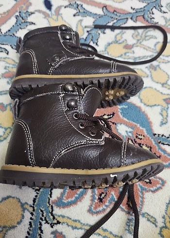 26.Erkek Çocuk Kahverengi Deri Tokalı Bot - Görsel 4