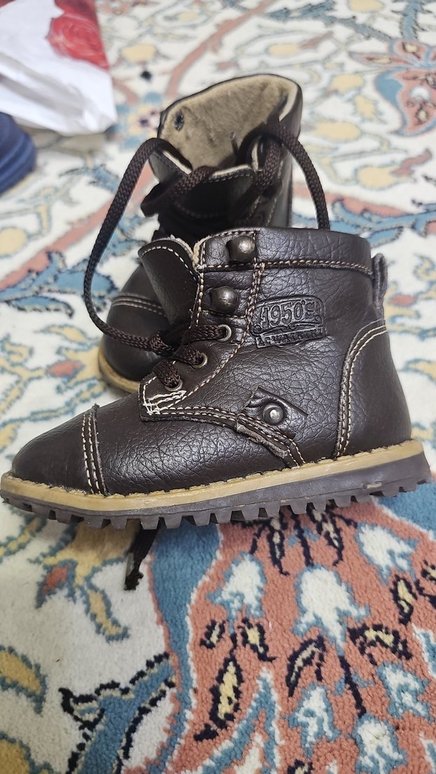 26.Erkek Çocuk Kahverengi Deri Tokalı Bot - Görsel 2