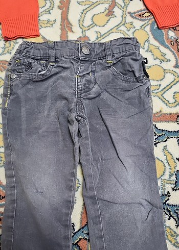 27.Gri Denim Erkek Bebek Takım, Uzun Kollu - Görsel 4