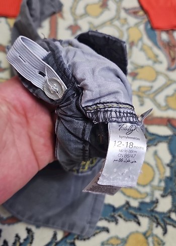 27.Gri Denim Erkek Bebek Takım, Uzun Kollu - Görsel 5