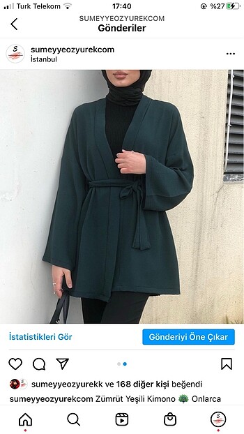 Zara Zümrüt Yesil Kimono