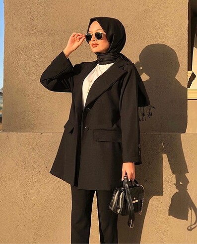 Siyah blazer ceket