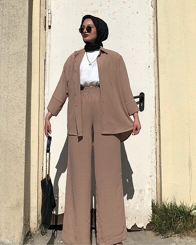 m Beden camel Renk Yazlık tiril tiril gömlek