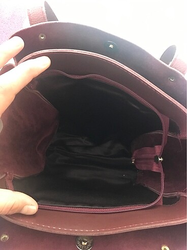 Beden bordo Renk Zara çanta