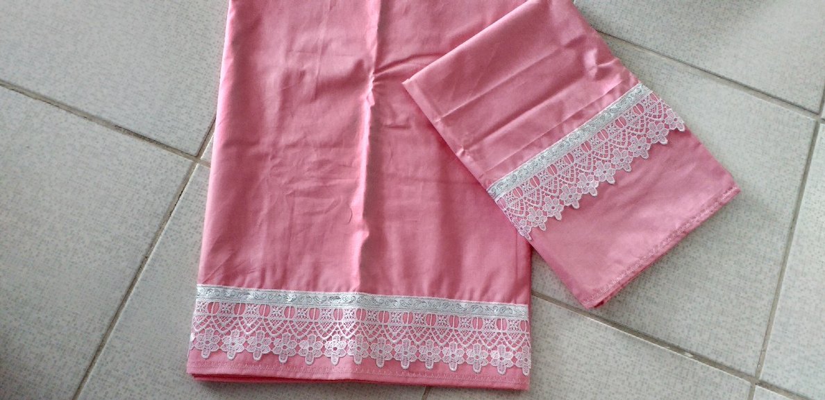 Nakışlı Pembe Nevresim Takımı tek kişilik - Görsel 2