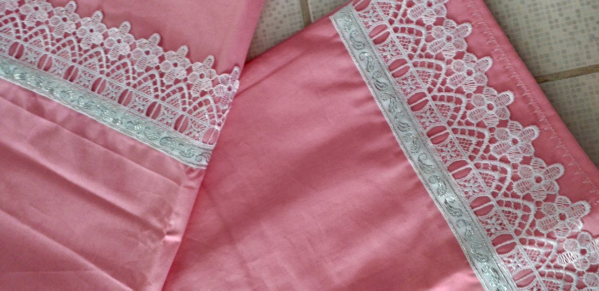 Nakışlı Pembe Nevresim Takımı tek kişilik - Görsel 3