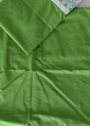 Nakışlı Yeşil Nevresim ve Çarşaf Takımı tek kişilik - Görsel 5