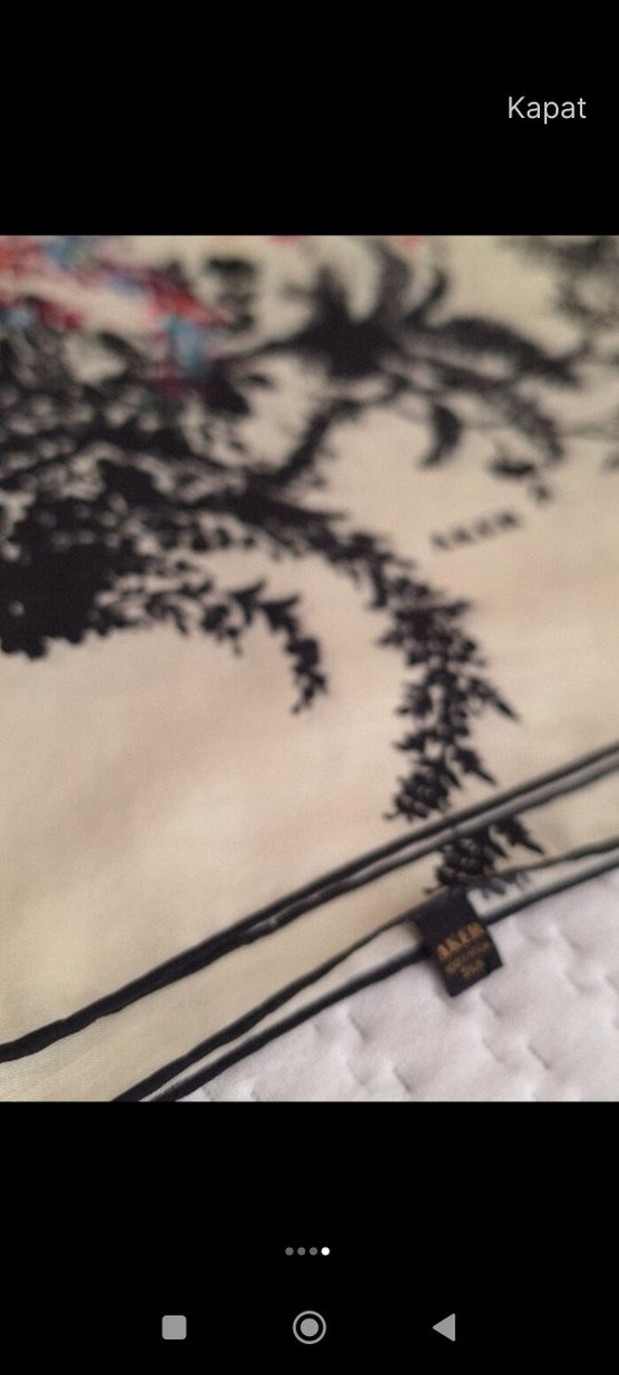 Çok Renkli İpek Bohem Kadın Fuları - Görsel 3