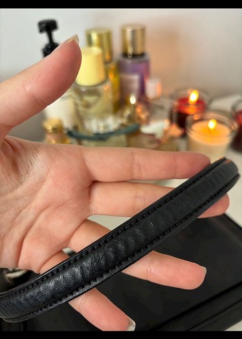Calvin Klein Siyah Deri Calvin Klein Kadın Omuz Çantası
