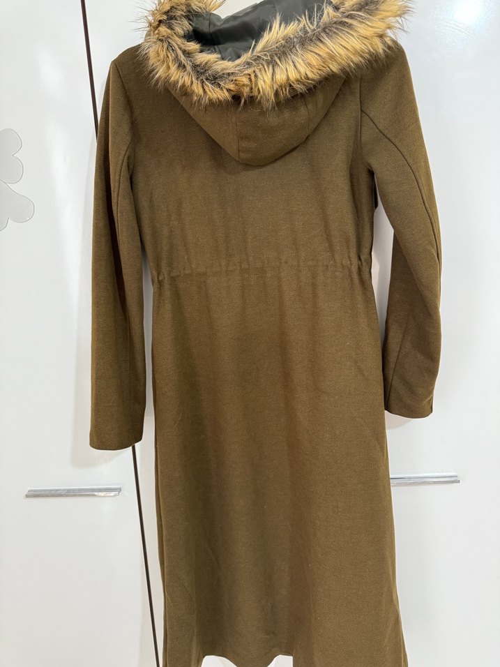 Kürklü Kapüşonlu UzunKabanı - Görsel 2