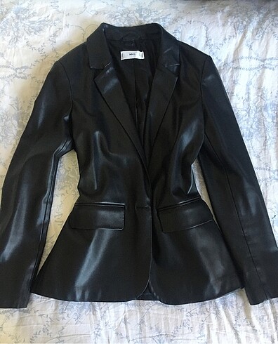 mango deri blazer