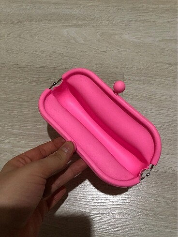 Coquette neon pembe küçük çanta kalemlik makyaj