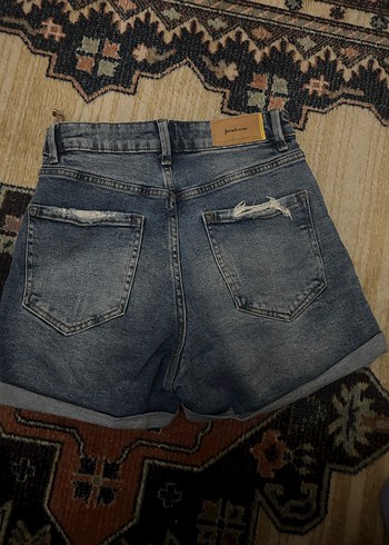 Kadın Mavi Kot Şort - Görsel 3