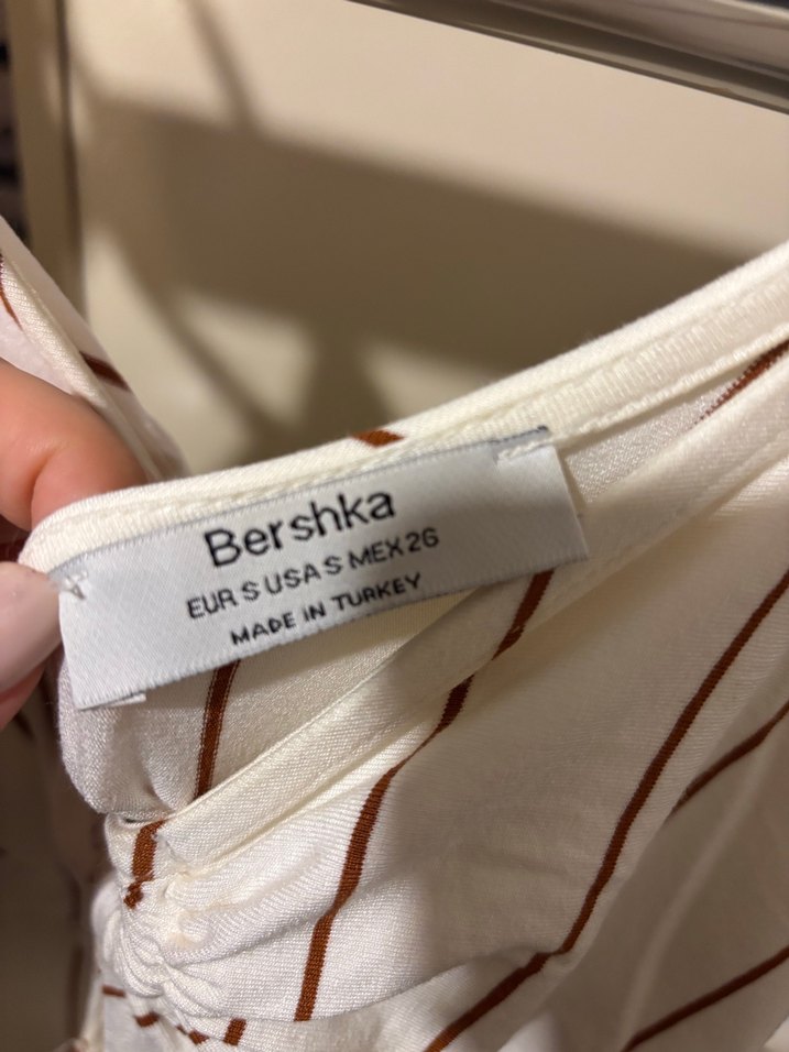 Kadın Beyaz Çizgili Uzun Tulum - Görsel 3