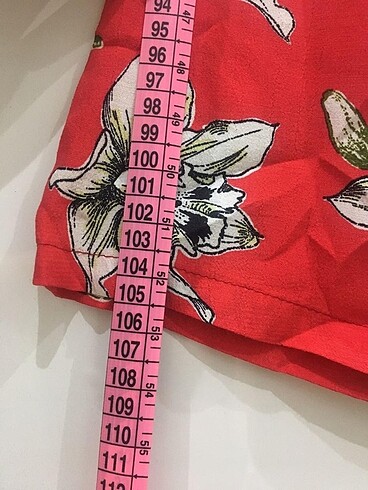 36 Beden kırmızı Renk Koton ispanyol paça