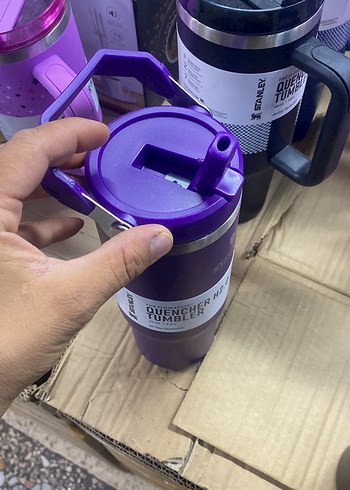 Renkli Pembe Stanley Termos Bardak - Görsel 7