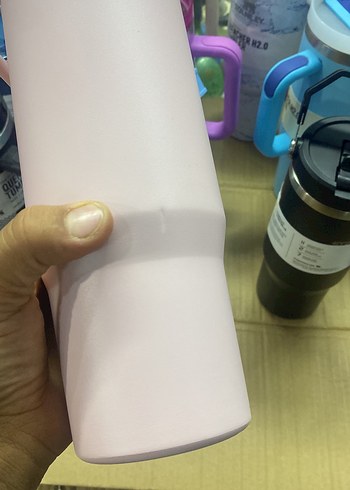 Renkli Pembe Stanley Termos Bardak - Görsel 5