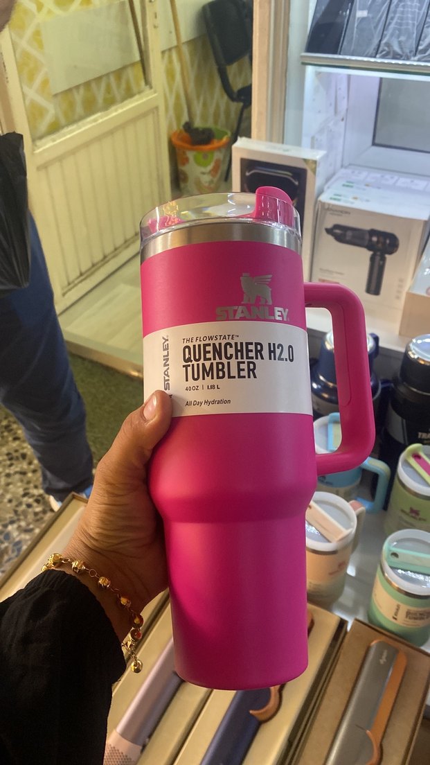 Renkli Pembe Stanley Termos Bardak - Görsel 2