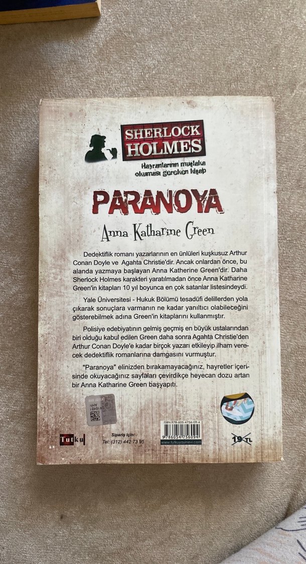 Sherlock Holmes Paranoia - Anna Katharine Green - Görsel 2