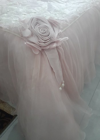 Nakışlı Pembe Yatak Örtüsü - Görsel 5