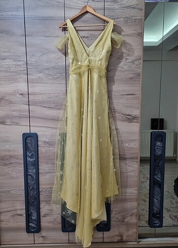 Gold abiye elbise