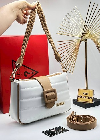 Bej Deri Kadın Çanta - Guess - Görsel 8