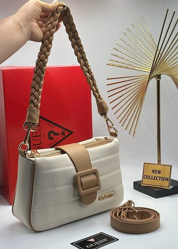 Bej Deri Kadın Çanta - Guess - Görsel 2