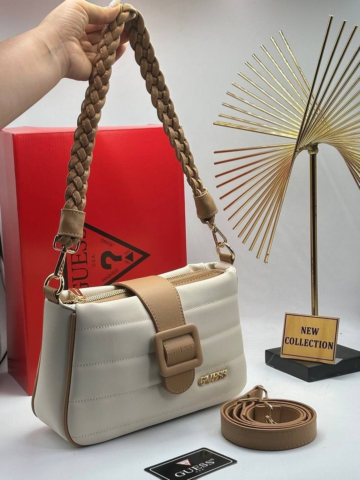 Bej Deri Kadın Çanta - Guess - Görsel 2