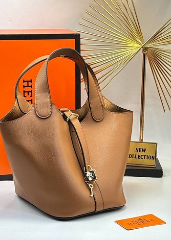 Turuncu Deri Kadın Çanta Tokalı - Görsel 6