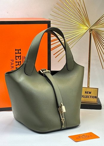 Turuncu Deri Kadın Çanta Tokalı - Görsel 4