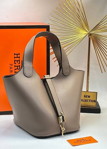 Turuncu Deri Kadın Çanta Tokalı - Görsel 5