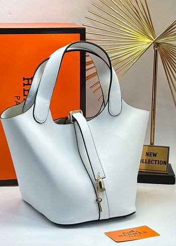 Turuncu Deri Kadın Çanta Tokalı - Görsel 9