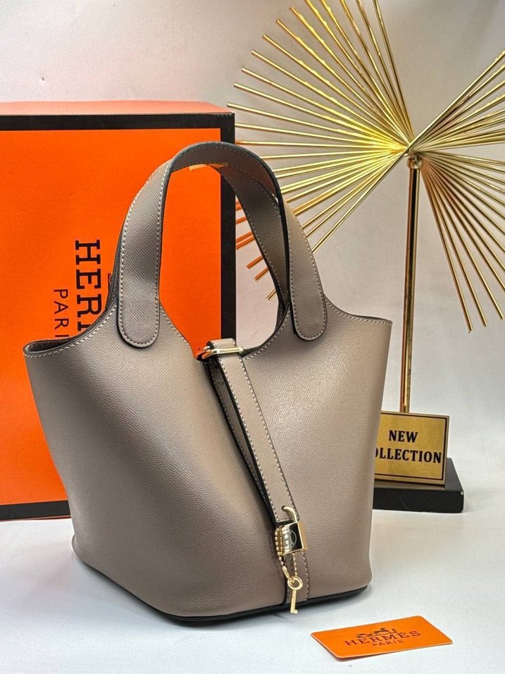 Turuncu Deri Kadın Çanta Tokalı - Görsel 5