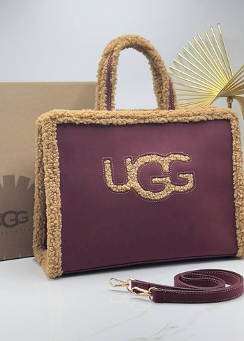 Kahverengi Kürklü UGG Süet Kadın Çanta - Görsel 3