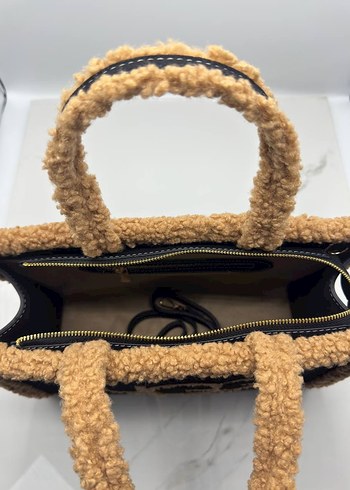 Kahverengi Kürklü UGG Süet Kadın Çanta - Görsel 11