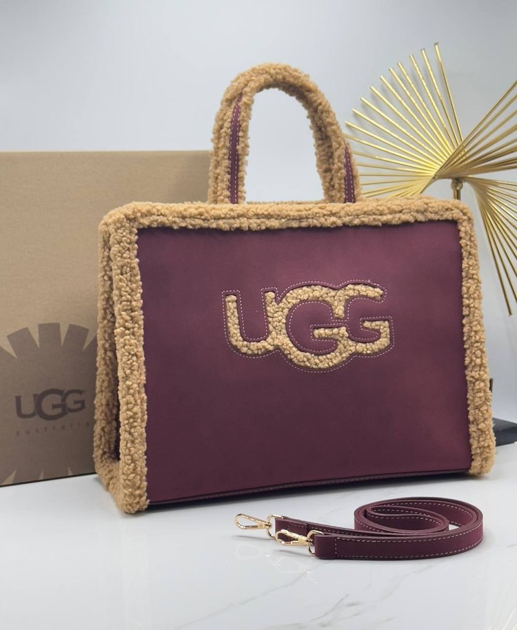 Kahverengi Kürklü UGG Süet Kadın Çanta - Görsel 3