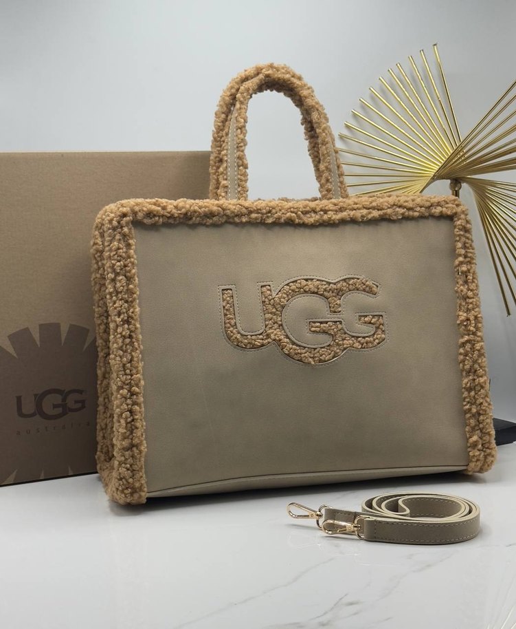 Kahverengi Kürklü UGG Süet Kadın Çanta - Görsel 5