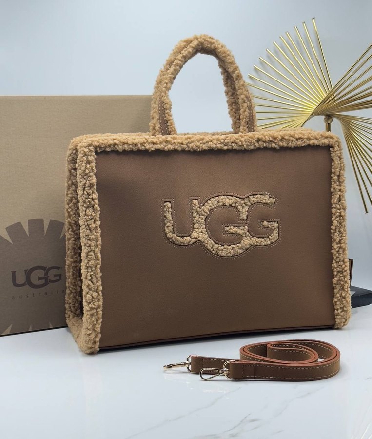 Kahverengi Kürklü UGG Süet Kadın Çanta - Görsel 4