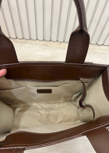 Klasik Modern Kahverengi Deri Kadın Çanta - Görsel 9