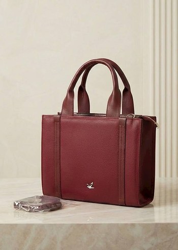 Klasik Modern Kahverengi Deri Kadın Çanta - Görsel 3