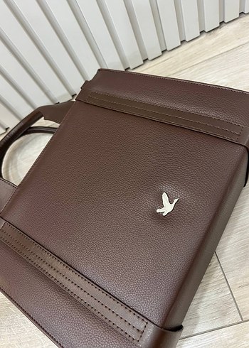 Klasik Modern Kahverengi Deri Kadın Çanta - Görsel 8