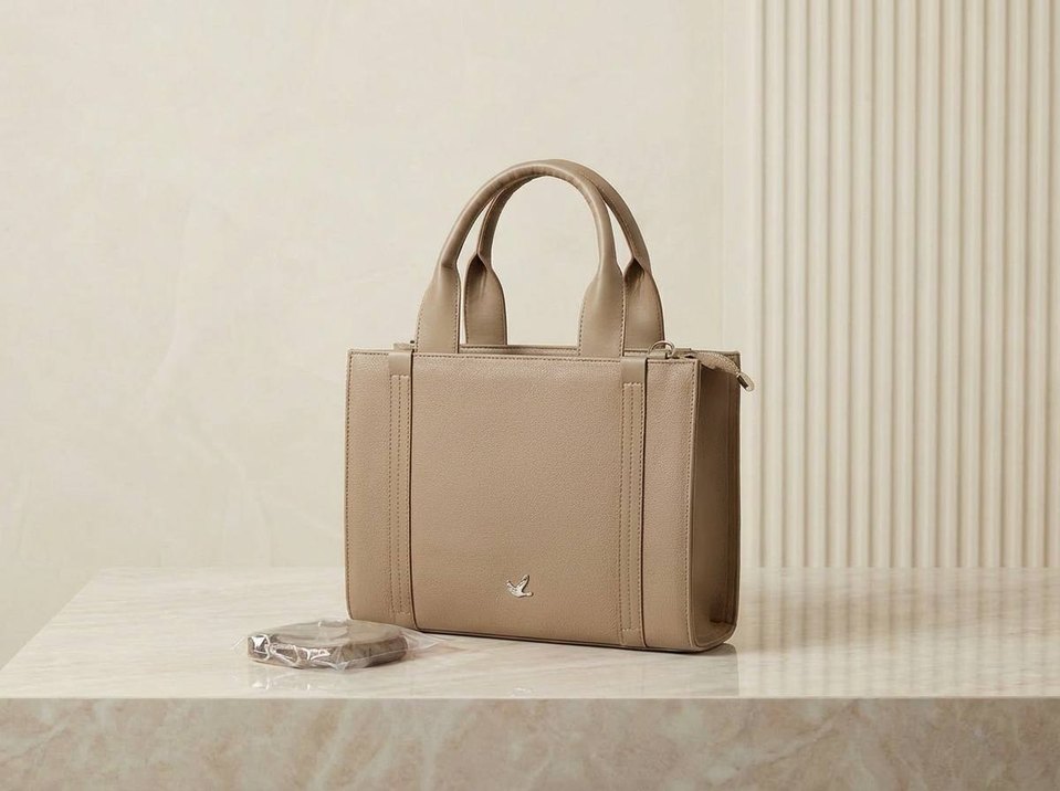 Klasik Modern Kahverengi Deri Kadın Çanta - Görsel 4