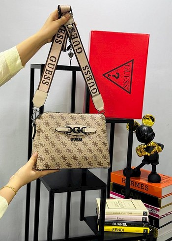 Kahverengi Desenli Askılı Kadın Çanta - Görsel 12