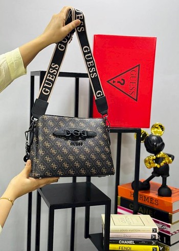 Kahverengi Desenli Askılı Kadın Çanta - Görsel 11