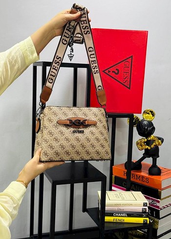 Kahverengi Desenli Askılı Kadın Çanta - Görsel 8