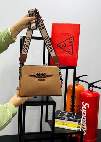 Kahverengi Desenli Askılı Kadın Çanta - Görsel 5