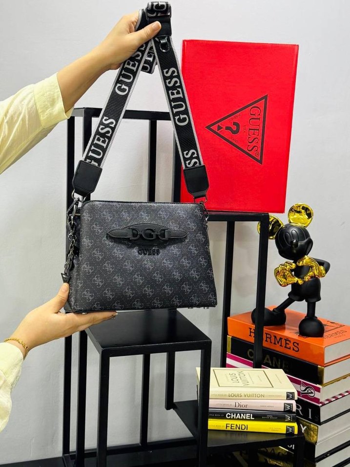 Kahverengi Desenli Askılı Kadın Çanta - Görsel 2