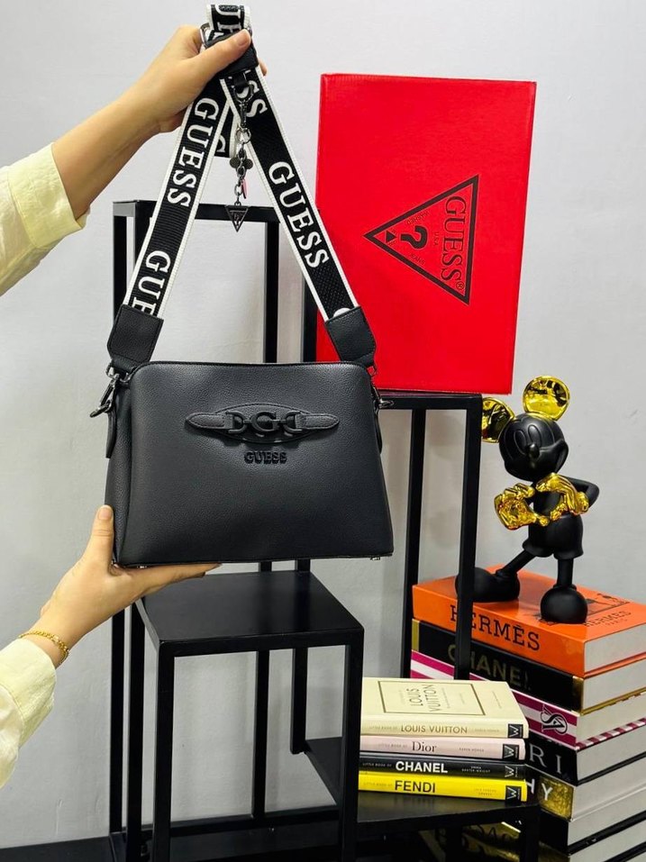 Kahverengi Desenli Askılı Kadın Çanta - Görsel 3