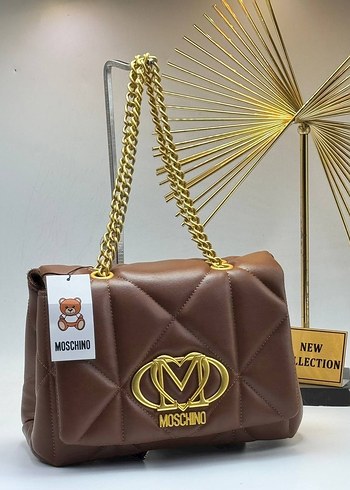 Zincir Detaylı Moschino Deri Kadın Çanta - Görsel 4